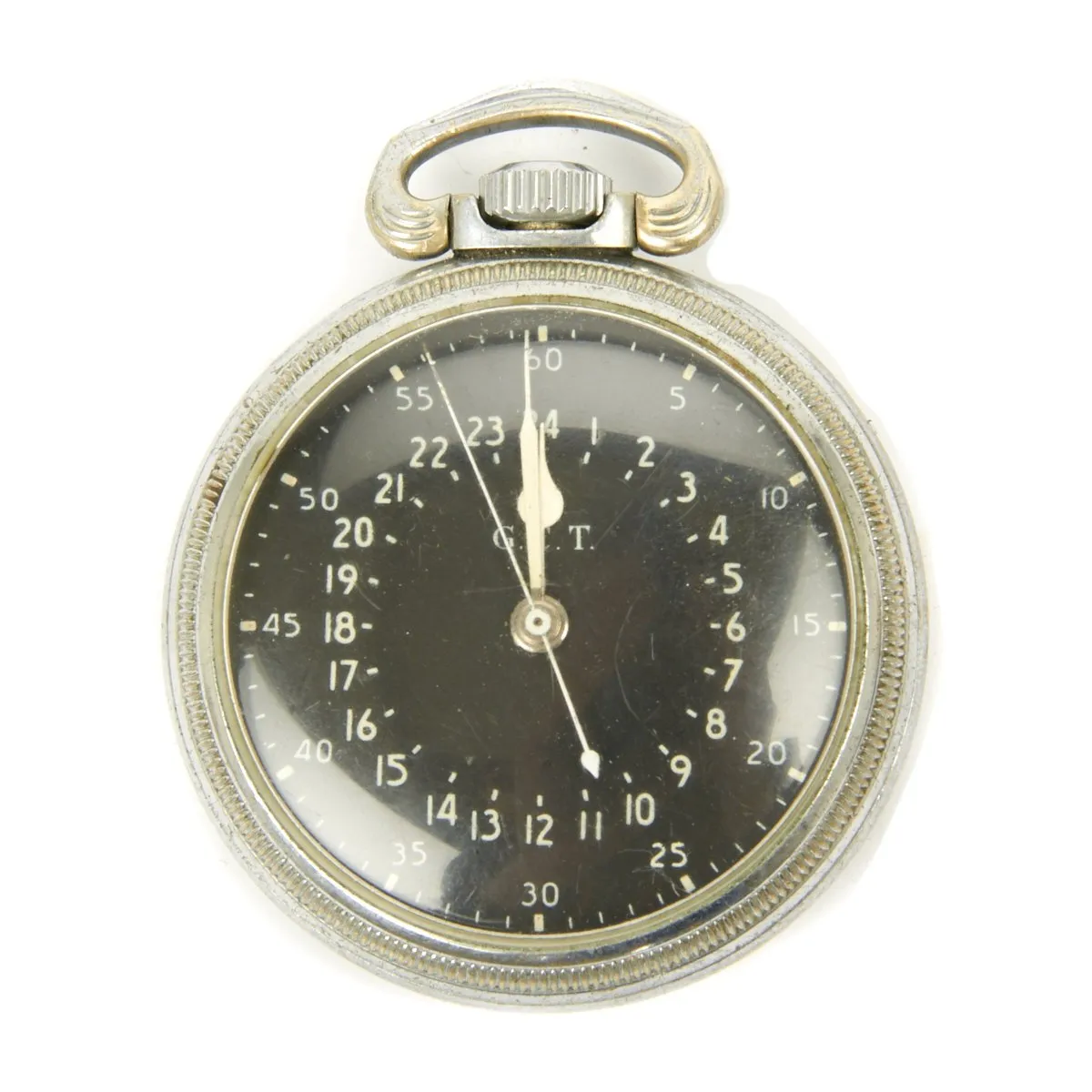 Original WWII USAAF 1943 Hamilton AN5740 G.C.T Navigator Pocket Watch with Carry Case