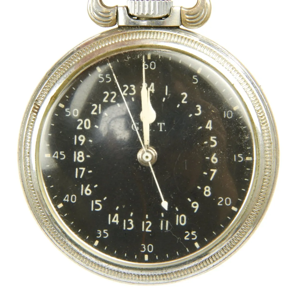 Original WWII USAAF 1943 Hamilton AN5740 G.C.T Navigator Pocket Watch with Carry Case