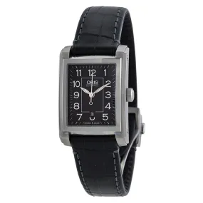 Oris Automatic Black Dial Black Leather Ladies Watch 561-7656-4034LS 01 561 7656 4034-07 5 17 71FC
