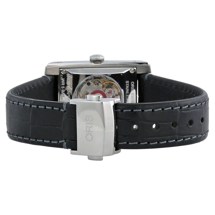 Oris Automatic Black Dial Black Leather Ladies Watch 561-7656-4034LS 01 561 7656 4034-07 5 17 71FC