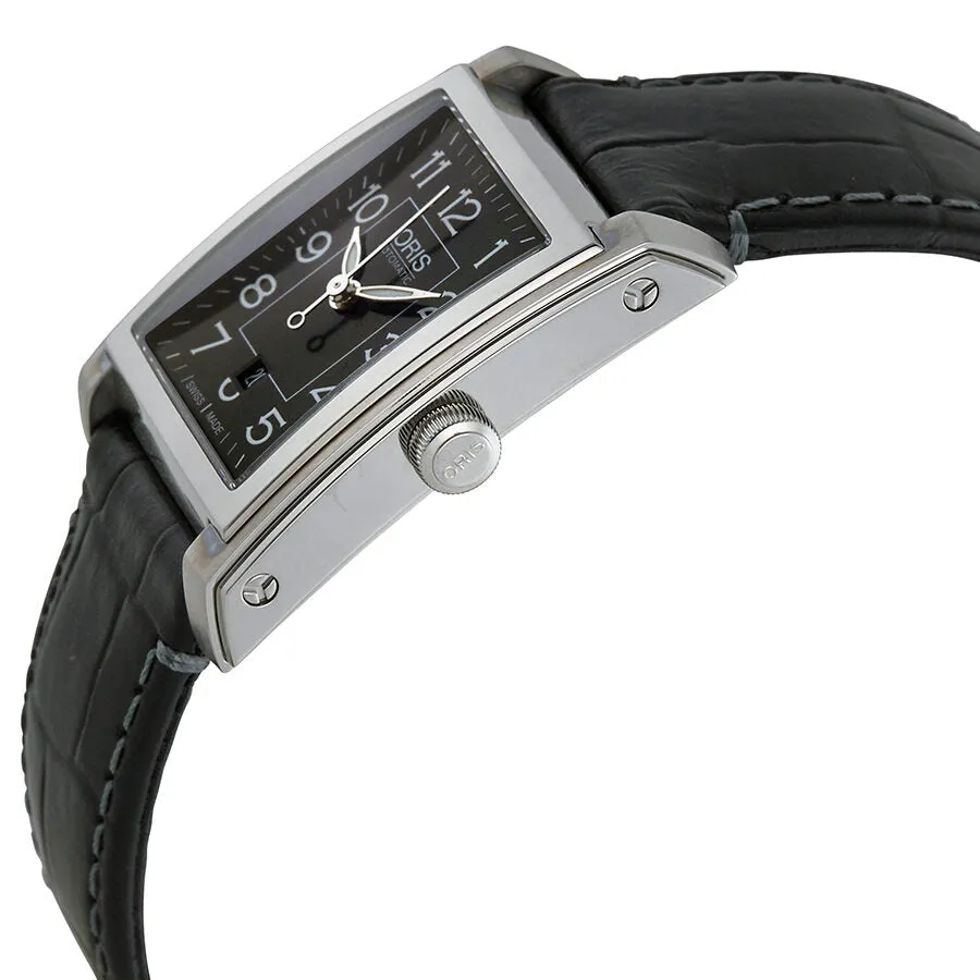 Oris Automatic Black Dial Black Leather Ladies Watch 561-7656-4034LS 01 561 7656 4034-07 5 17 71FC