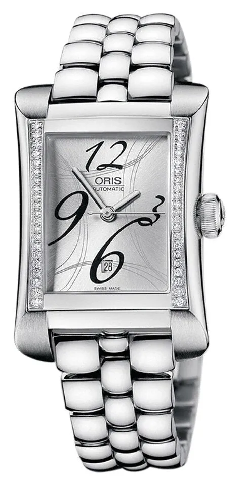 Oris Rectangular Date Automatic Ladies Watch 01 561 7621 4961-07 8 16 75