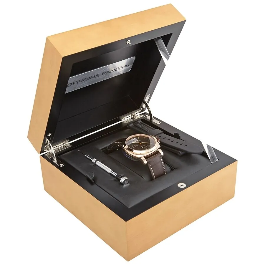 Panerai Luminor 1950 Brown Dial 18k Rose Gold Men's Watch PAM00576