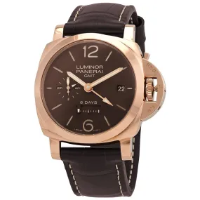Panerai Luminor 1950 Brown Dial 18k Rose Gold Men's Watch PAM00576