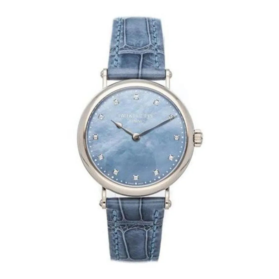 Patek Philippe Calatrava Diamond Blue Dial Ladies Watch 7200/50G-011