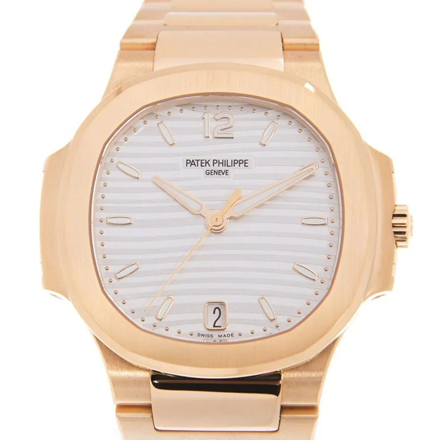Patek Philippe Nautilus 18kt Rose Gold Automatic Silver Dial Ladies Watch 7118-1R-001