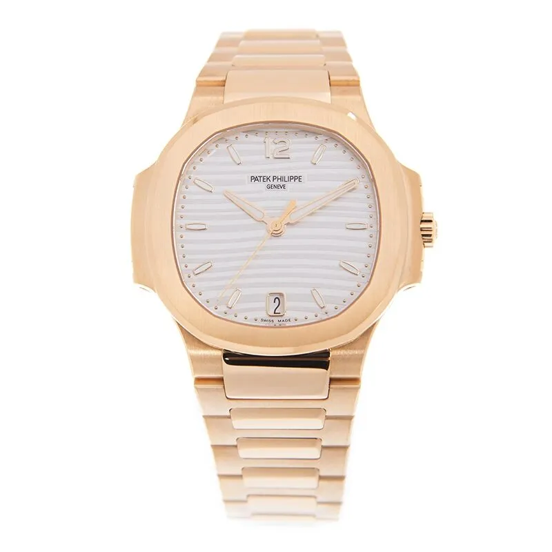Patek Philippe Nautilus 18kt Rose Gold Automatic Silver Dial Ladies Watch 7118-1R-001