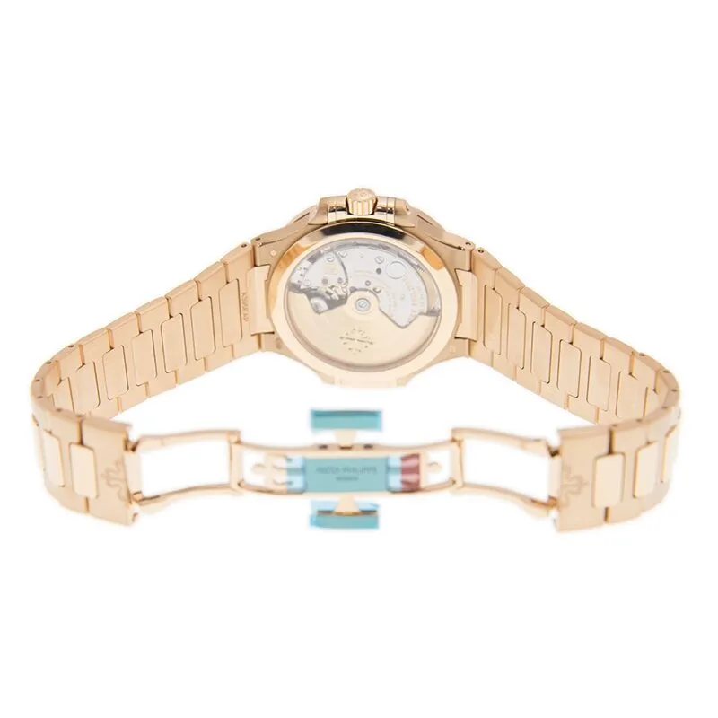 Patek Philippe Nautilus 18kt Rose Gold Automatic Silver Dial Ladies Watch 7118-1R-001