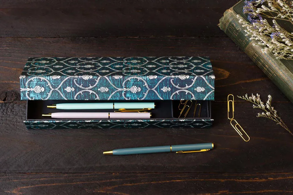 Pen & Pencil Case with Folding Magnetic Lid