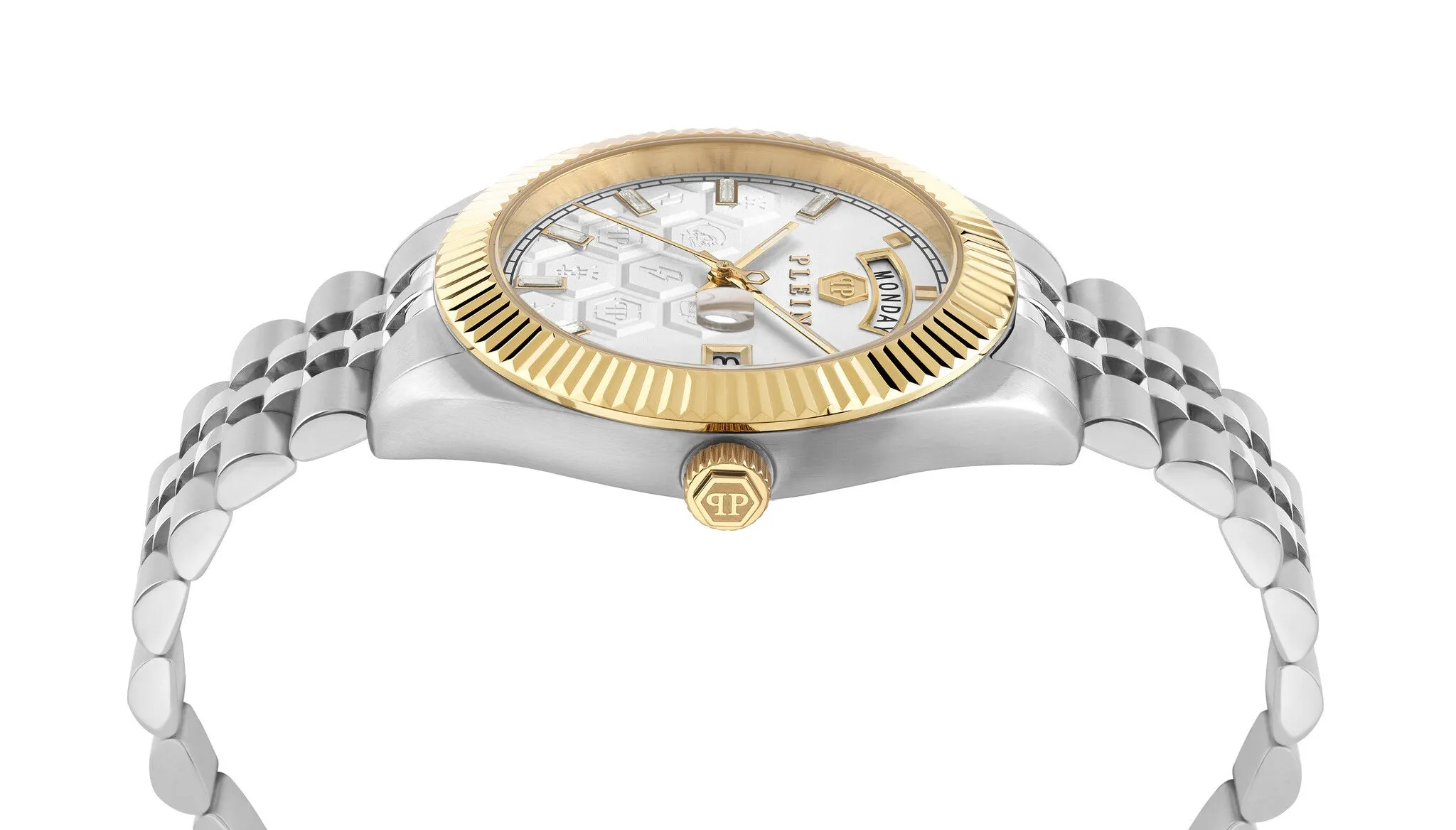 Philipp Plein Two Tone Date Superlative Crystal Watch