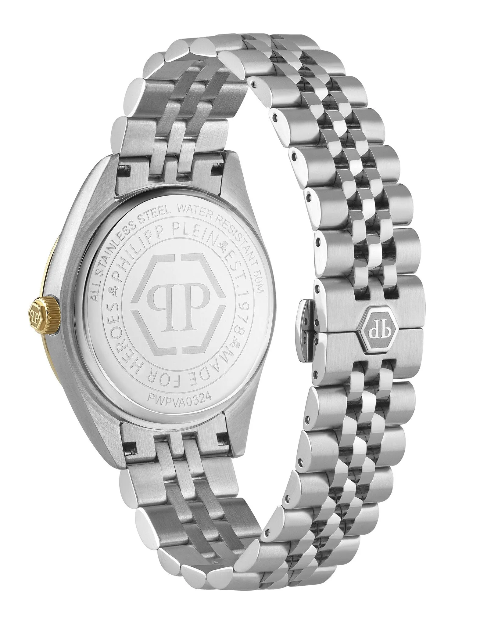 Philipp Plein Two Tone Date Superlative Crystal Watch