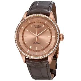 Rolex Cellini Pink Dial Automatic Men's 18kt Everose Gold Watch 50705RBR