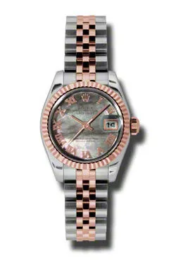 Rolex Datejust Automatic Stainless Steel and 18kt Rose Gold Ladies Watch 179171BKMRJ