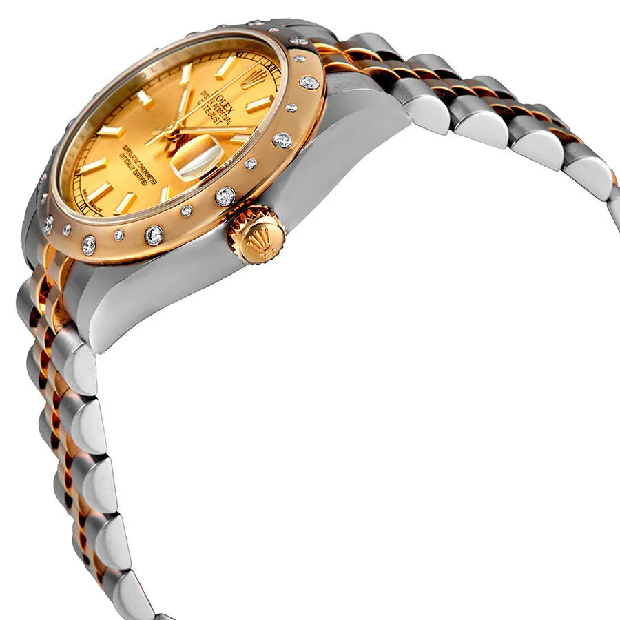 Rolex Datejust Lady 31 Champagne Dial Stainless Steel and 18K Yellow Gold Jubilee Bracelet Automatic Watch 178343CSJ