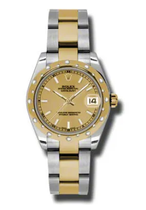 Rolex Datejust Lady 31 Champagne Dial Stainless Steel and 18K Yellow Gold Oyster Bracelet Automatic Watch 178343CSO