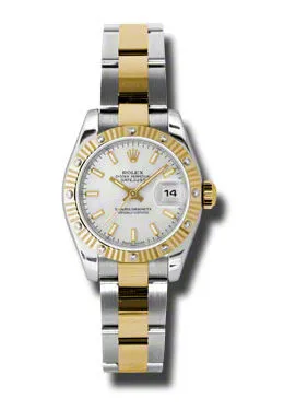 Rolex Lady Datejust 26 Silver Dial Stainless Steel and 18K Yellow Gold Oyster Bracelet Automatic Watch 179313SSO