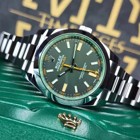 Rolex Milgauss Black Dial Green Crystal 40mm