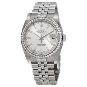 Rolex Oyster Perpetual Datejust 36 Silver Dial Stainless Steel Jubilee Bracelet Automatic Ladies Watch 116244SSJ