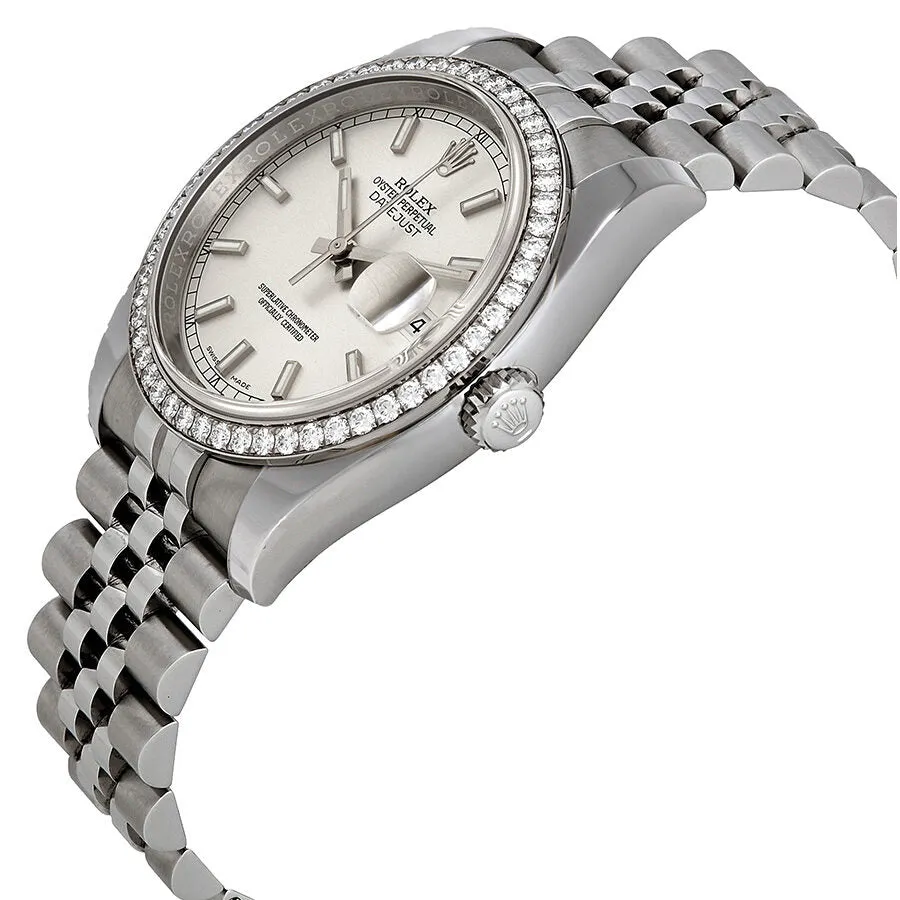 Rolex Oyster Perpetual Datejust 36 Silver Dial Stainless Steel Jubilee Bracelet Automatic Ladies Watch 116244SSJ