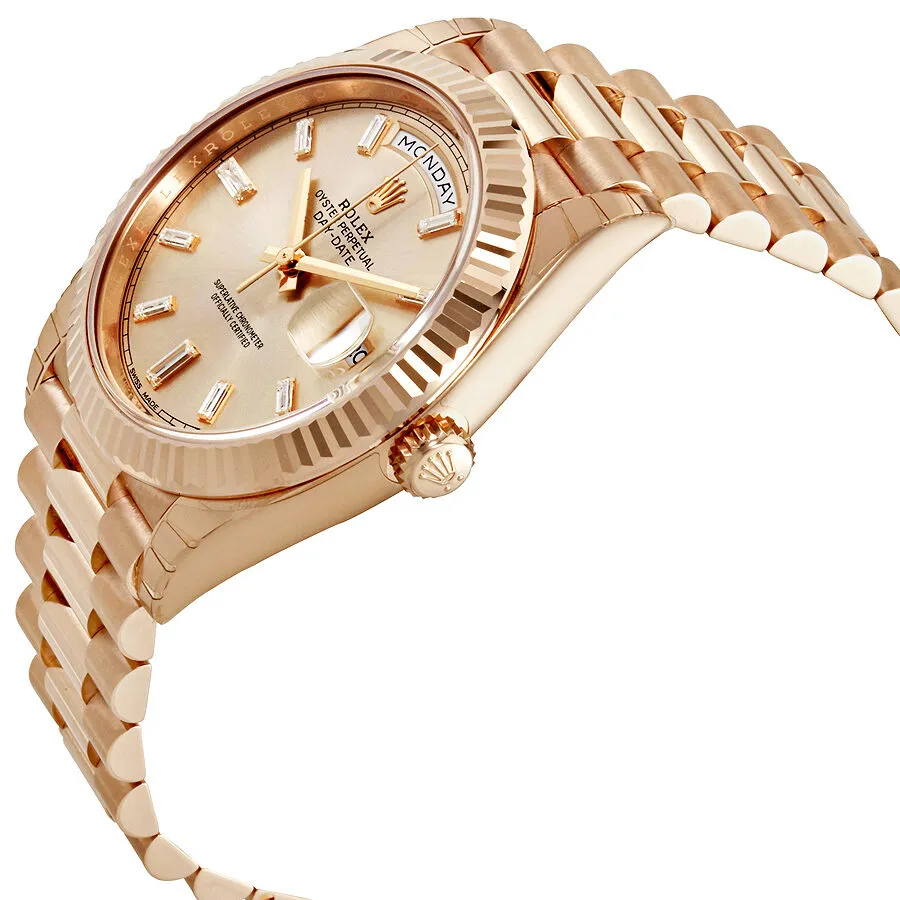 Rolex President Day Date Rose Dial Men's Watch 228235SNDP