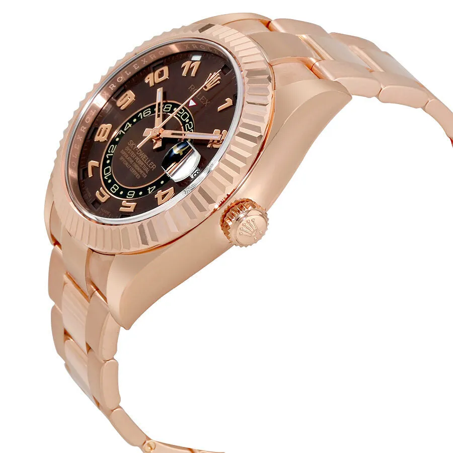 Rolex Sky Dweller Chocolate Dial 18K Everose Gold Oyster Bracelet Automatic Men's Watch 326935CHAO