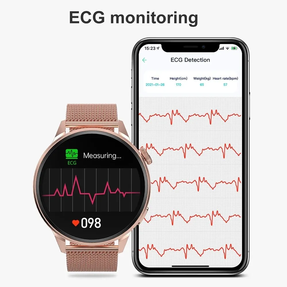SACOSDING Smart Watch Women NFC Smart Bluetooth Call Sports GPS Track Smartwatch Men Heart Rate ECG PPG Smartwatch For Android