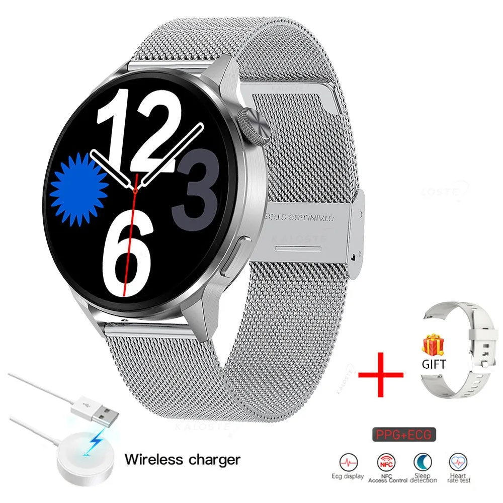 SACOSDING Smart Watch Women NFC Smart Bluetooth Call Sports GPS Track Smartwatch Men Heart Rate ECG PPG Smartwatch For Android