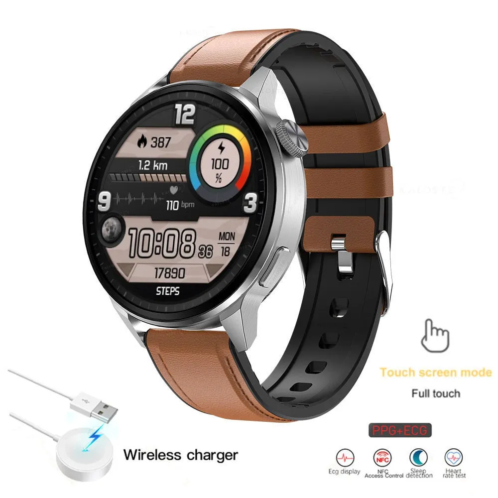 SACOSDING Smart Watch Women NFC Smart Bluetooth Call Sports GPS Track Smartwatch Men Heart Rate ECG PPG Smartwatch For Android