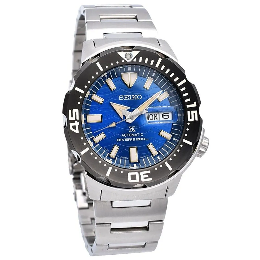 SBDY045 Seiko Monster Prospex Automatic 200M Blue Dial Mens Dive Watch