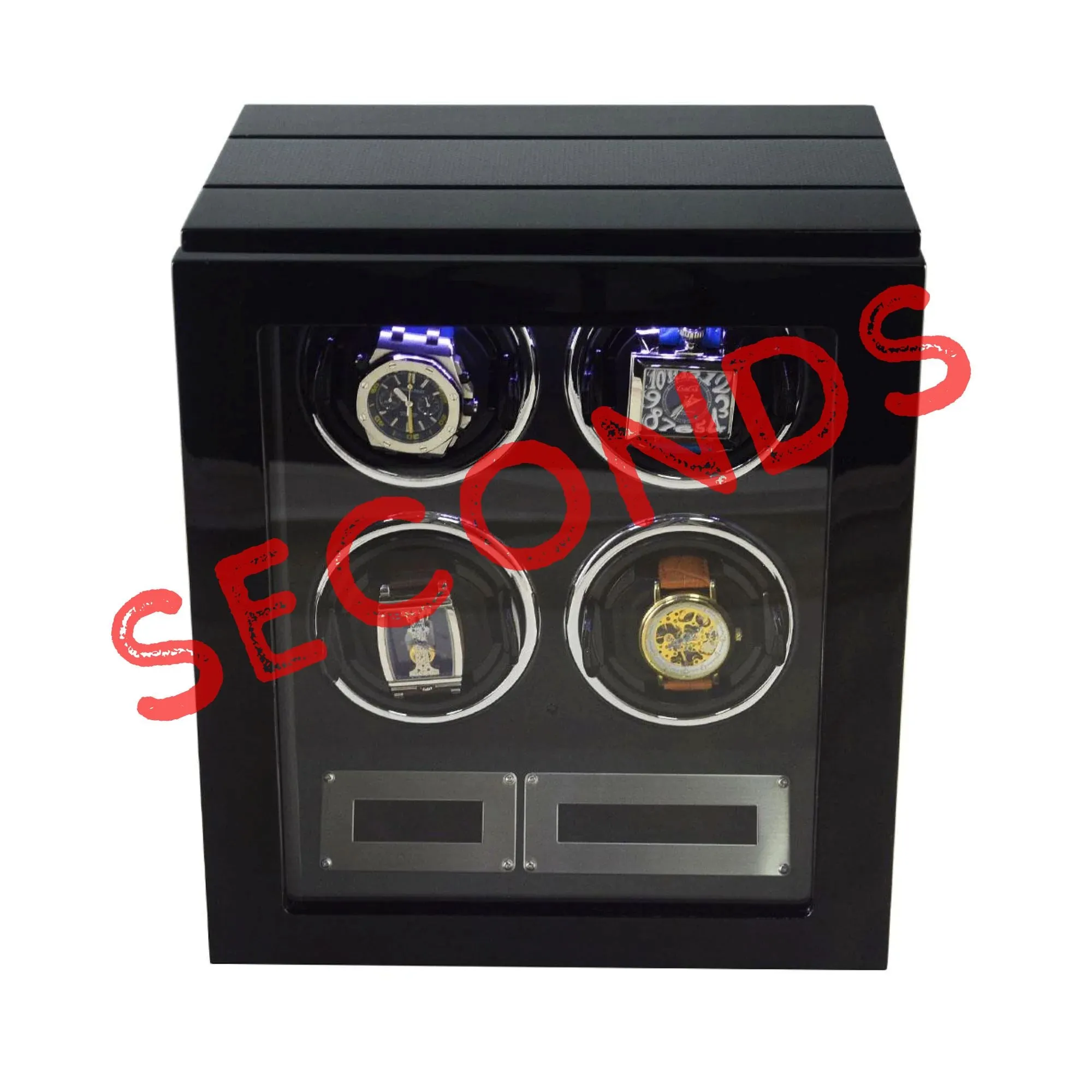 Seconds - Flinders Watch Winder for 4 Watches with Fingerprint Lock