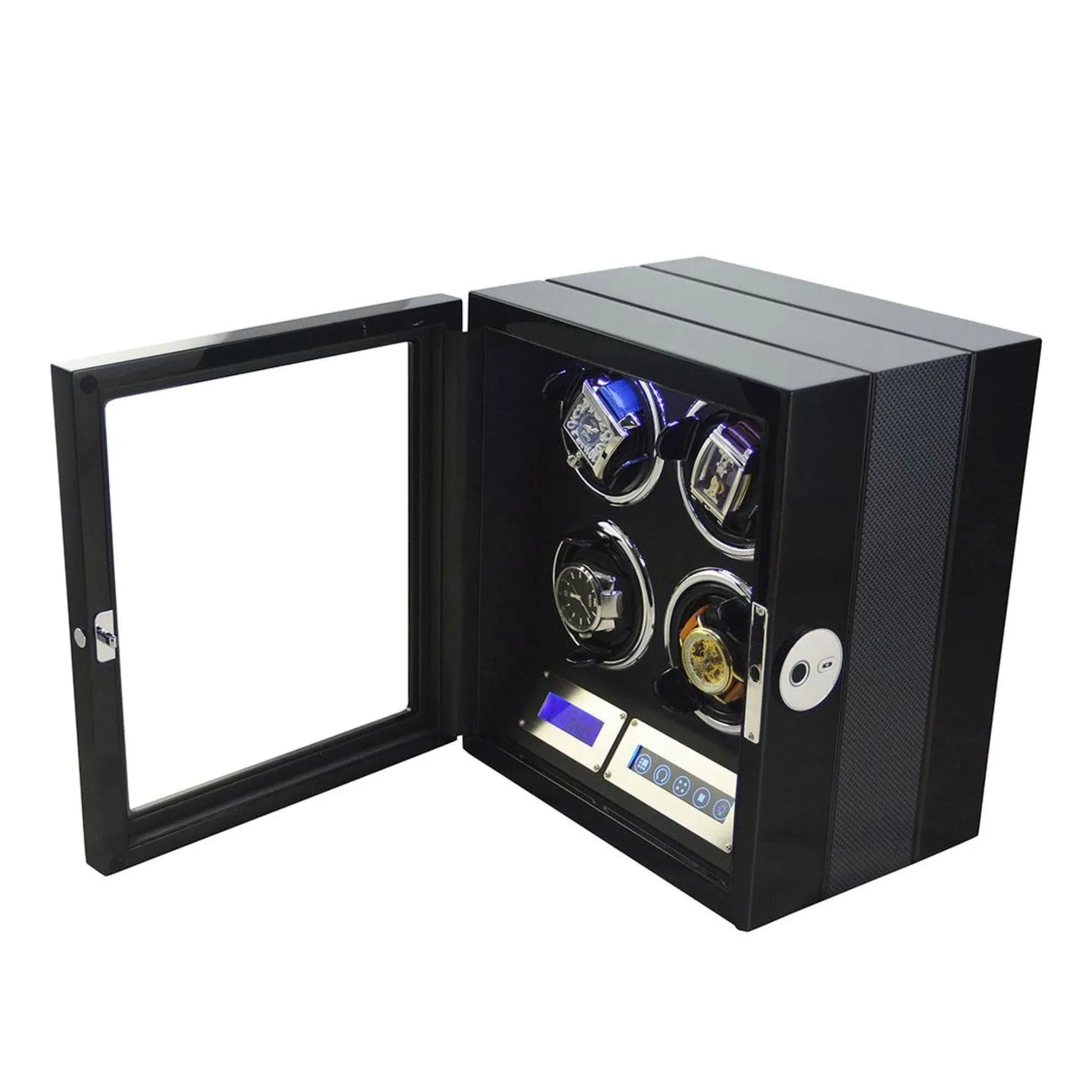 Seconds - Flinders Watch Winder for 4 Watches with Fingerprint Lock