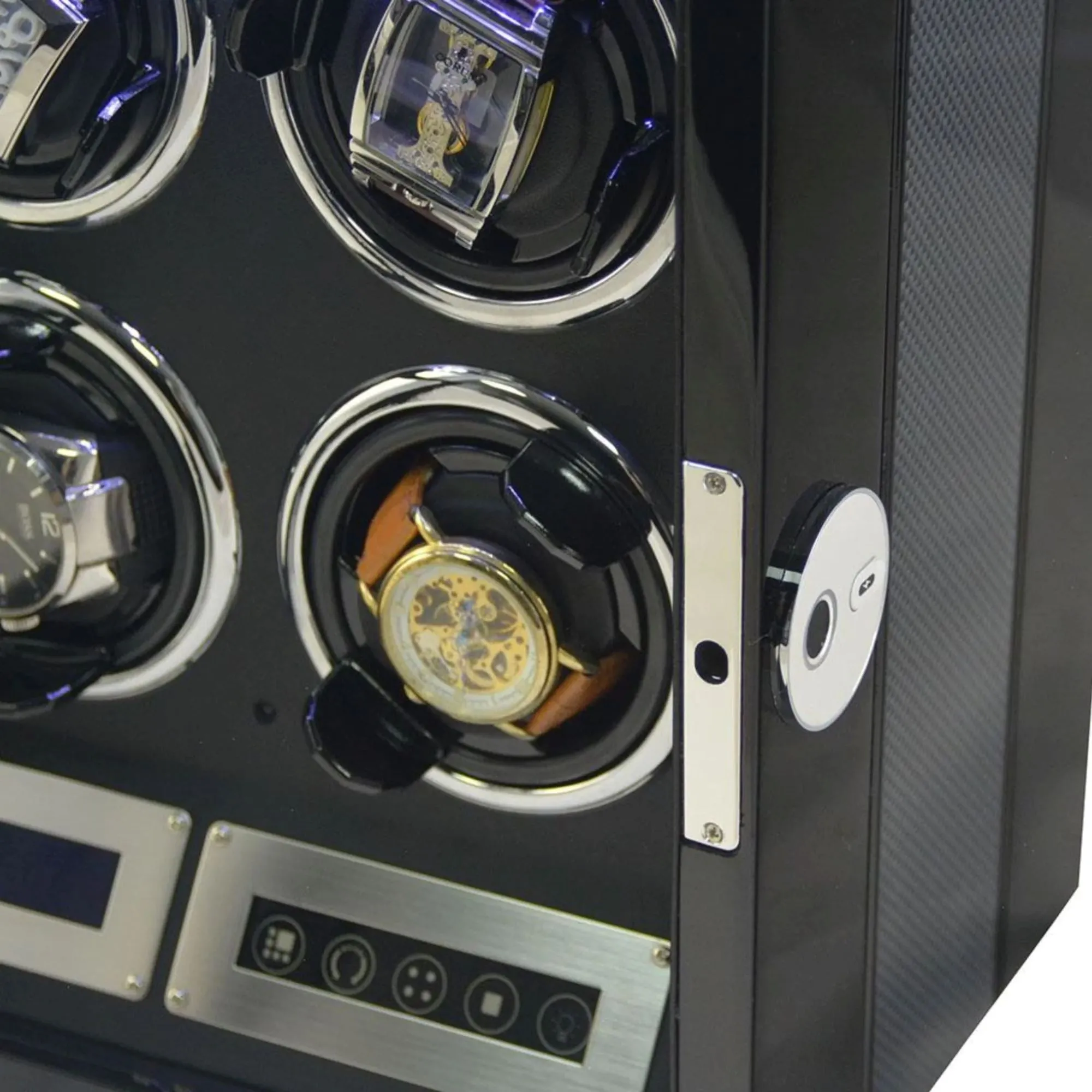 Seconds - Flinders Watch Winder for 4 Watches with Fingerprint Lock