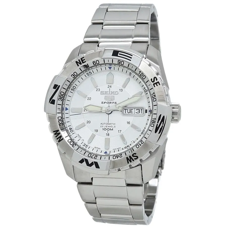 Seiko Seiko 5 Sports Automatic Silver Dial Men's Watch SNZJ03J1