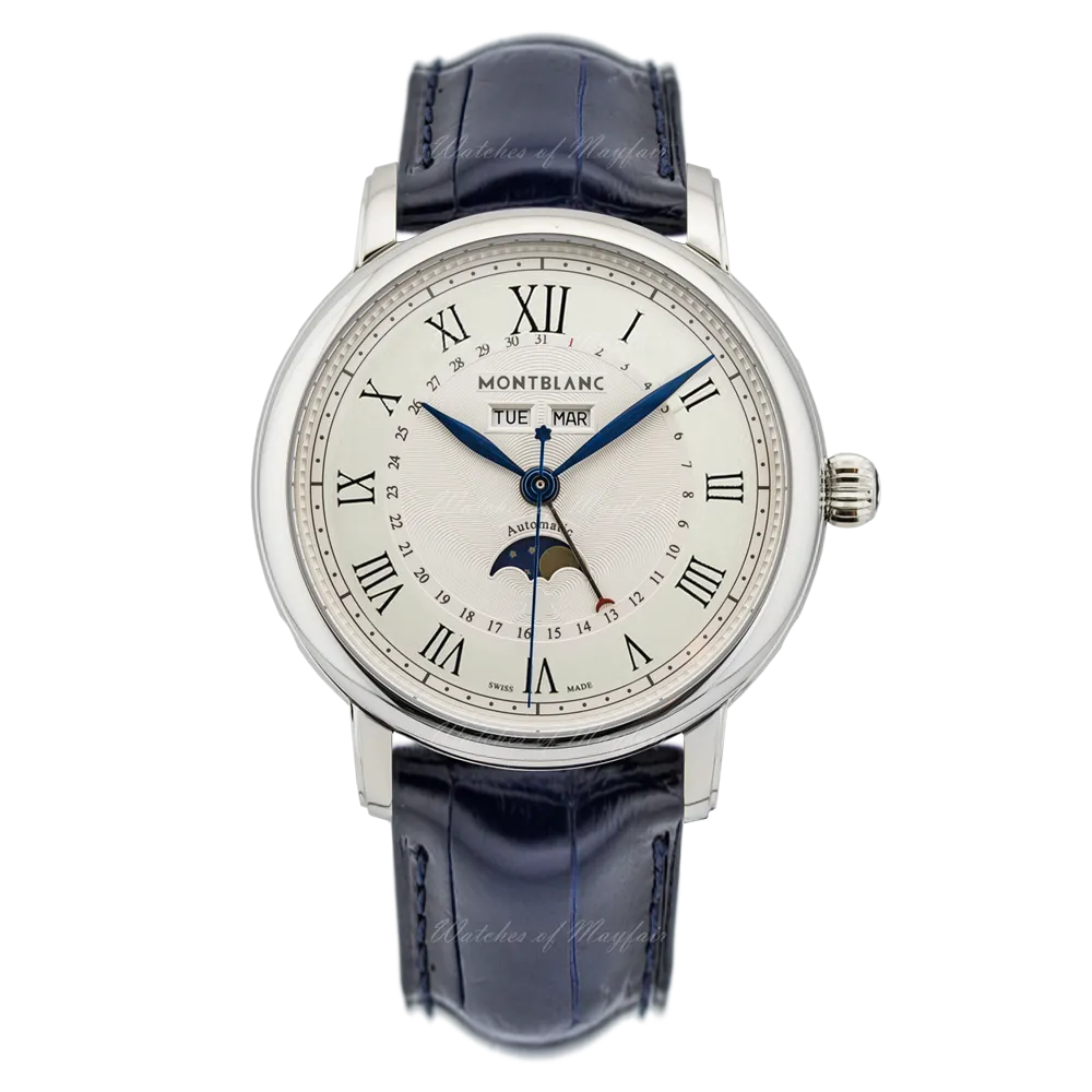 Stainless Steel 42mm Automatic Star Legacy Full Calendar Blue Alligator Strap  Watch