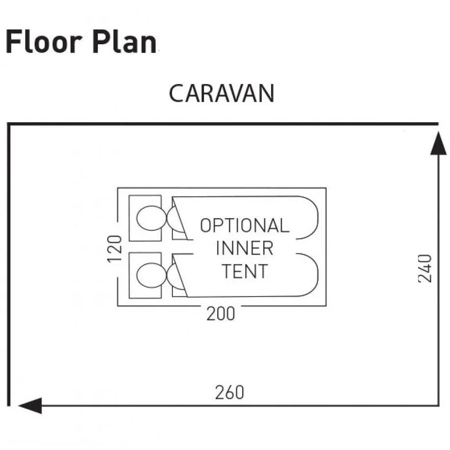Sunncamp Dash Air 260 SC Caravan Awning - 2024