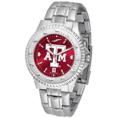 Texas A&M Aggies Competitor AnoChrome - Steel Band Watch
