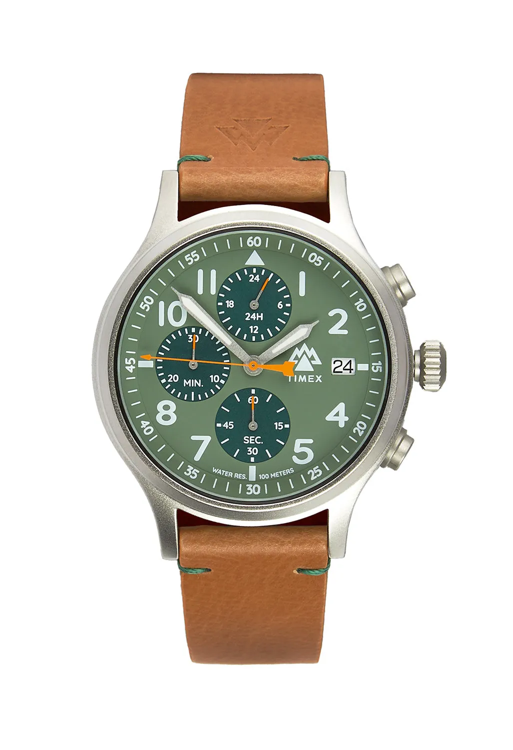Timex Expedition North Sierra Chronograph Watch - Silver / Green / Light Brown