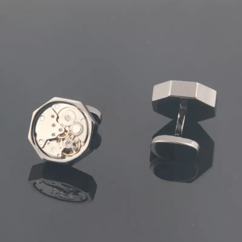 Tourbillon Watch Gear Mechanical Watches Cufflinks