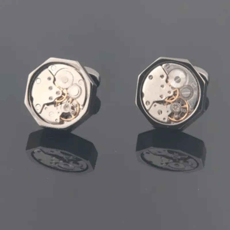 Tourbillon Watch Gear Mechanical Watches Cufflinks