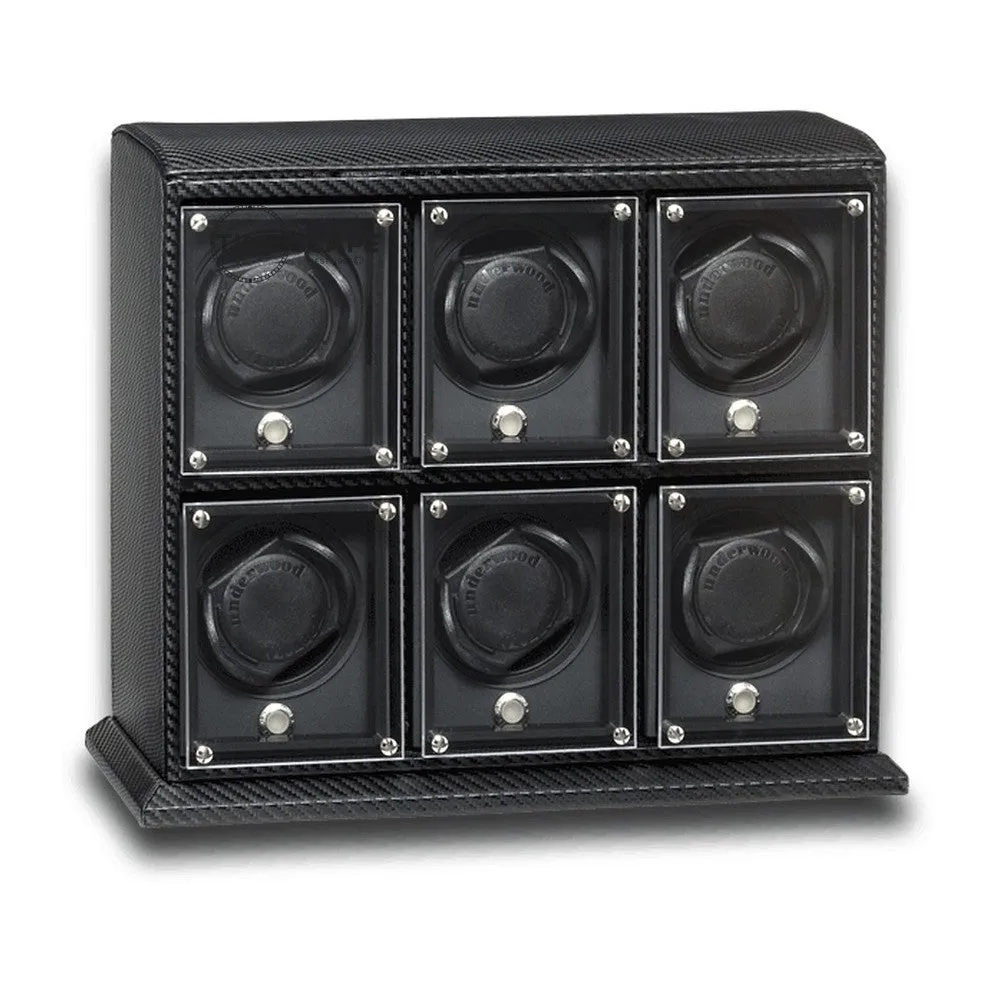 UNDERWOOD (LONDON) - EvO Carbon 6-Unit Watch Winder | UN9004/CF