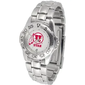 Utah Utes Ladies Steel Band Sports Watch