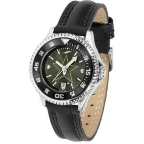 Vanderbilt Commodores Ladies Competitor Ano Poly/Leather Band Watch w/ Colored Bezel
