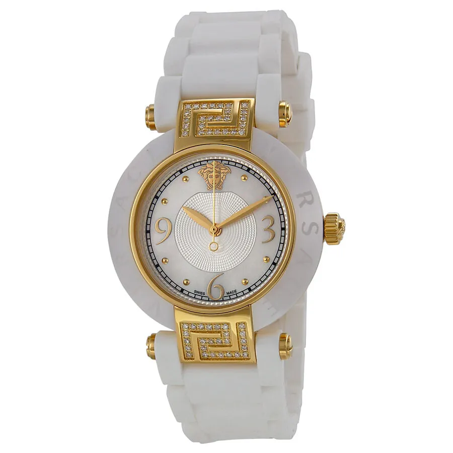 Versace Reve White Mother of Pearl Dial White Ceramic Ladies Watch 92QCP11D497-S001