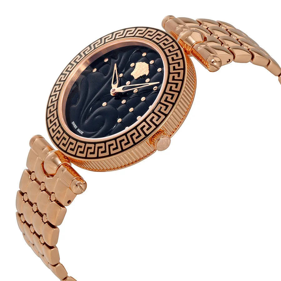 Versace Vanitas Black Quilted Dial Ladies Watch VK7250015
