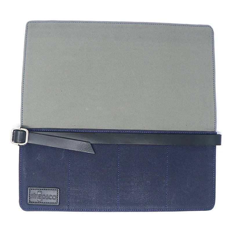 Waxed Canvas Watch Roll for 4 Watches