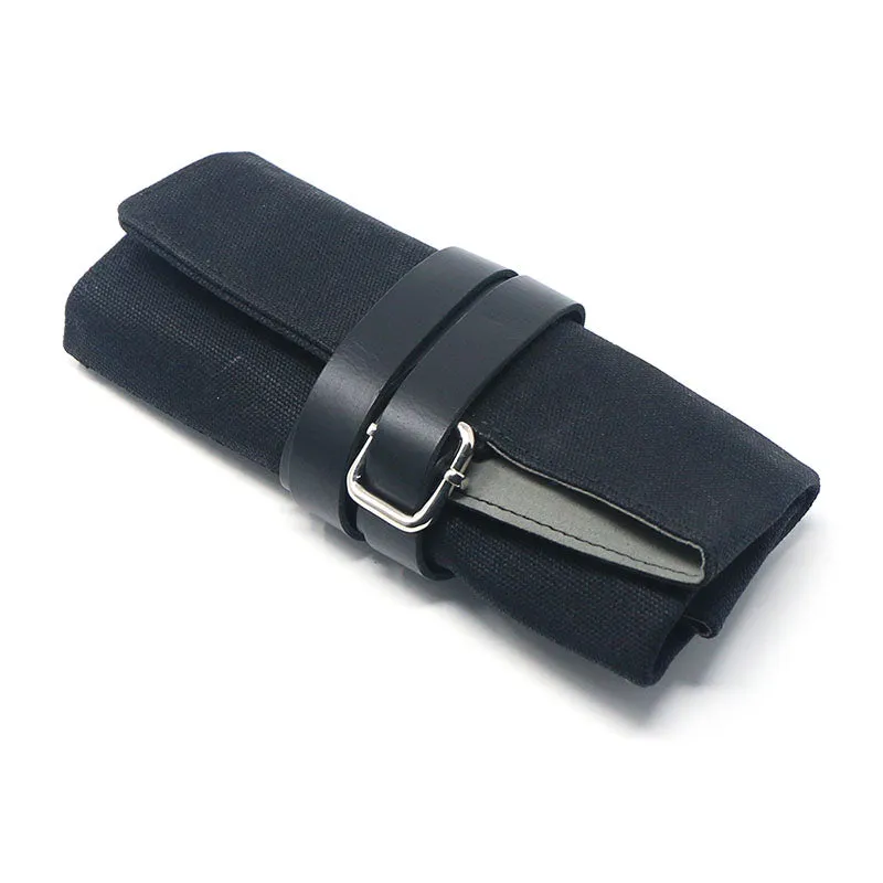 Waxed Canvas Watch Roll for 4 Watches