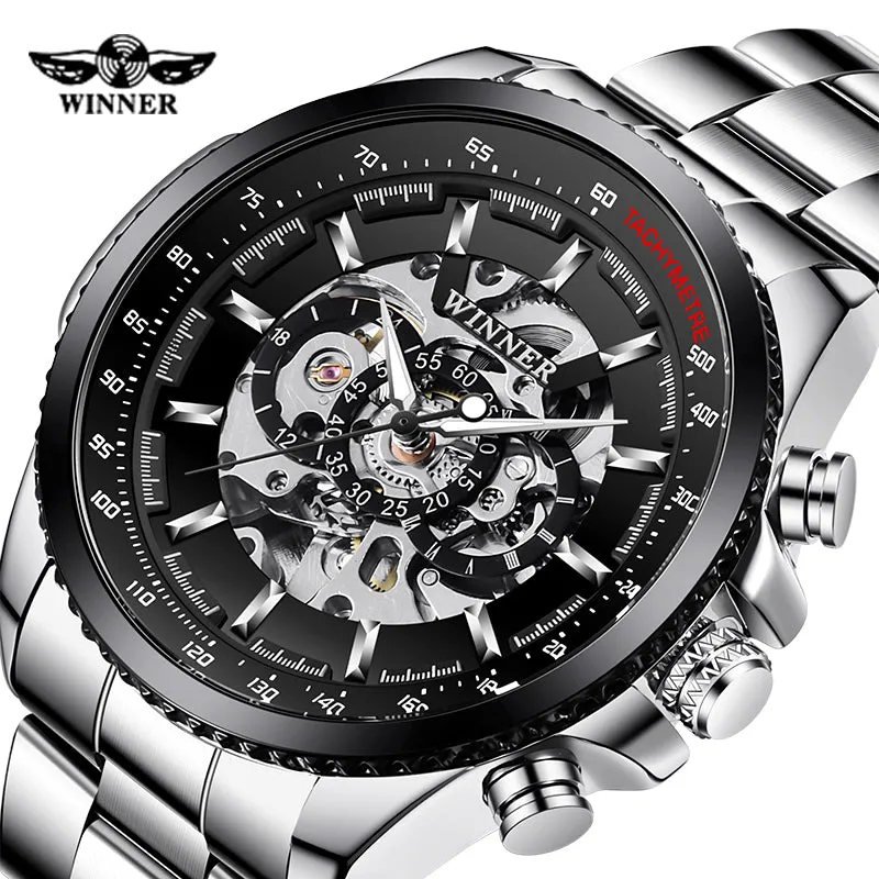 WINNER Series Men's Skeleton Watch - Stainless Steel Automatic Watch by Pagani Forsining