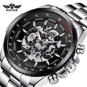 WINNER Series Men's Skeleton Watch - Stainless Steel Automatic Watch by Pagani Forsining