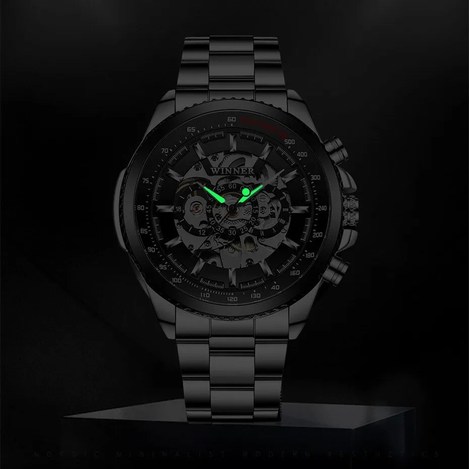 WINNER Series Men's Skeleton Watch - Stainless Steel Automatic Watch by Pagani Forsining