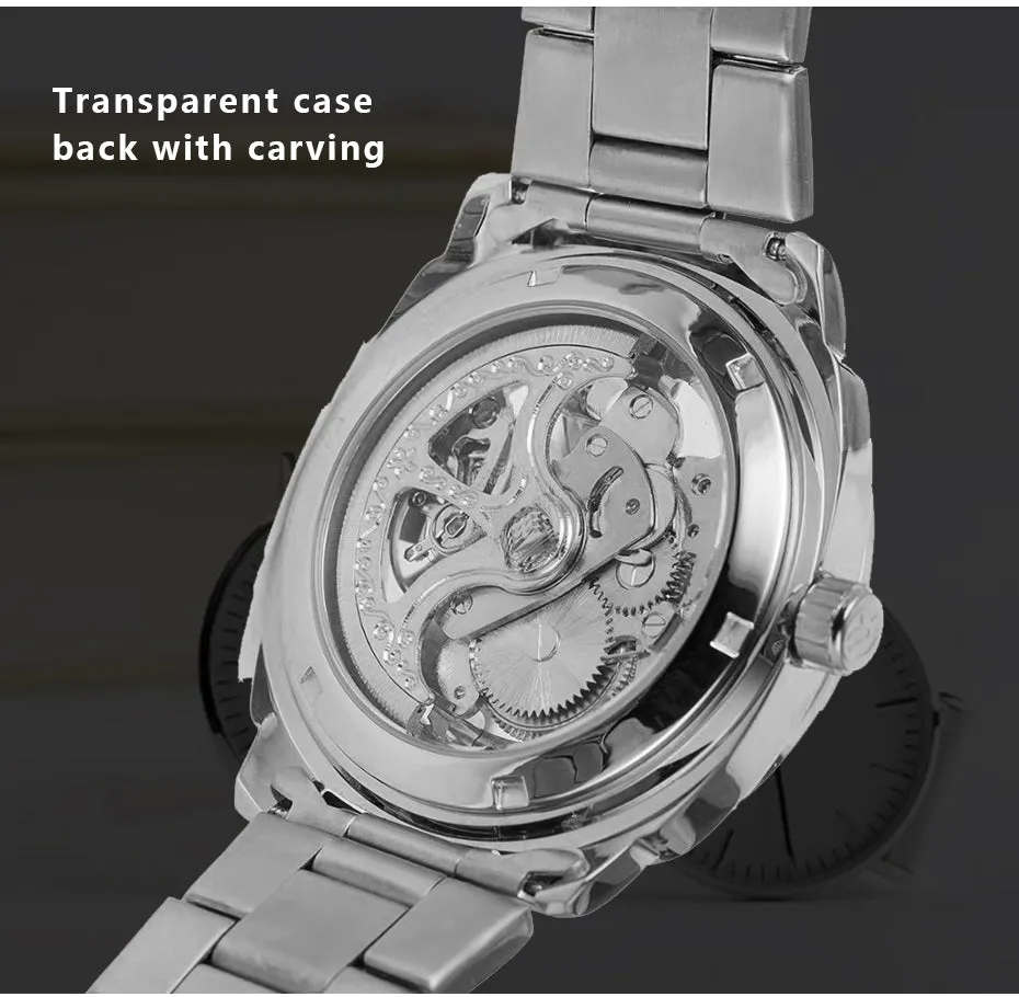 WINNER Series Men's Skeleton Watch - Stainless Steel Automatic Watch by Pagani Forsining